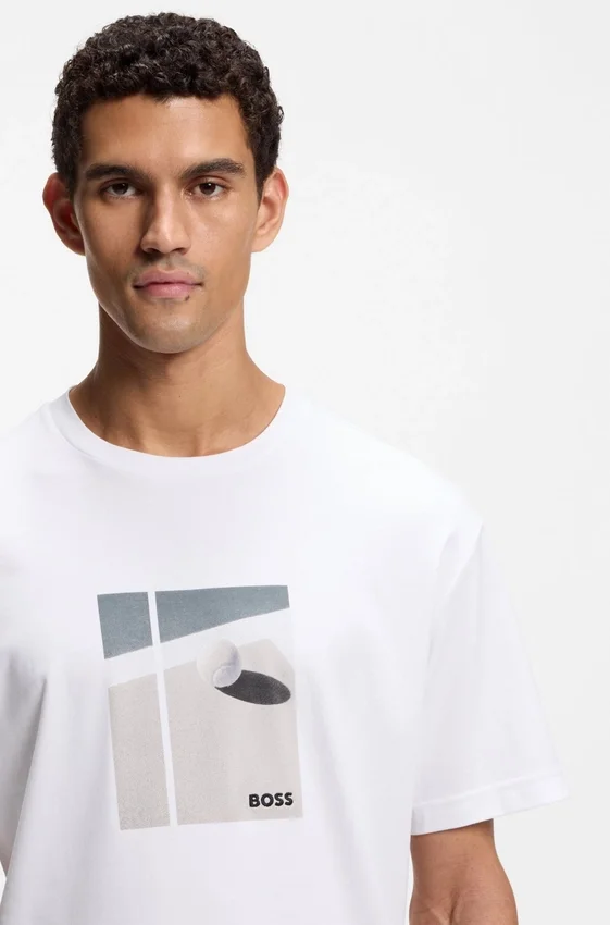 T-Shirt mit Tennis-Motiv aus Pima-Baumwolle T-Shirt mit Tennis-Motiv aus Pima-Baumwolle