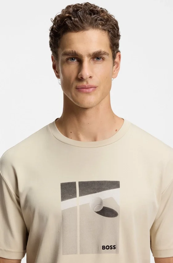 T-Shirt mit Tennis-Motiv aus Pima-Baumwolle T-Shirt mit Tennis-Motiv aus Pima-Baumwolle