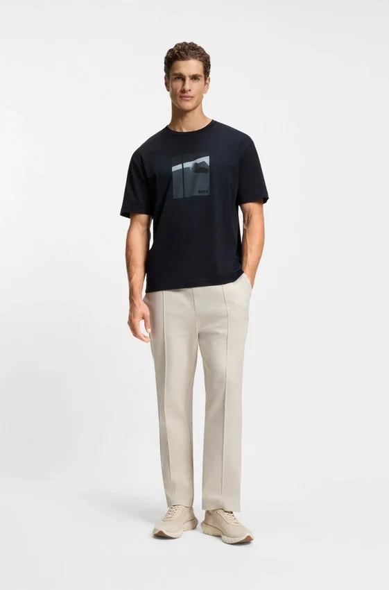 T-Shirt mit Tennis-Motiv aus Pima-Baumwolle T-Shirt mit Tennis-Motiv aus Pima-Baumwolle