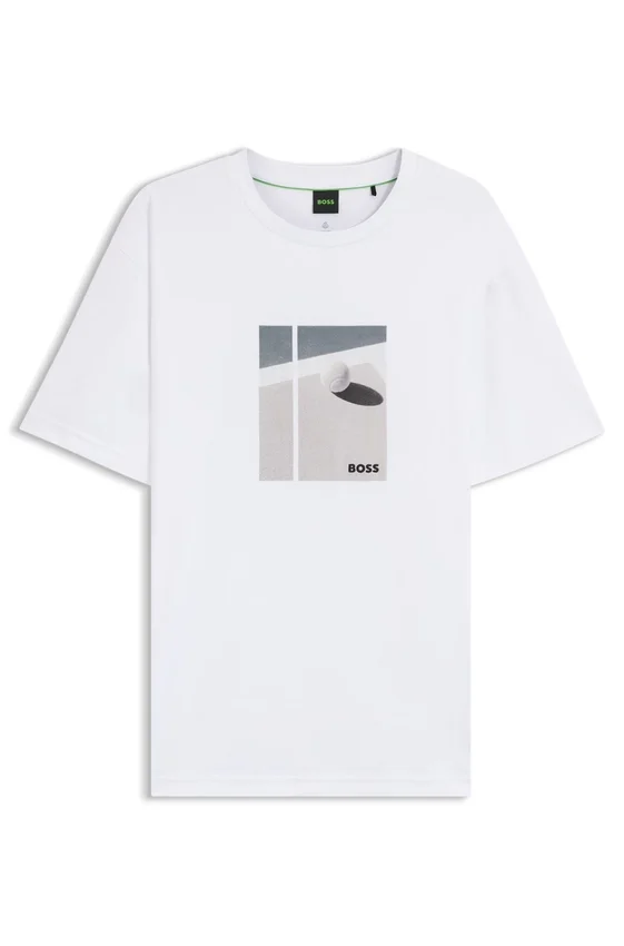 T-Shirt mit Tennis-Motiv aus Pima-Baumwolle T-Shirt mit Tennis-Motiv aus Pima-Baumwolle