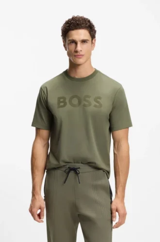 T-Shirt mit tonigem Logo aus Stretch-Baumwolle