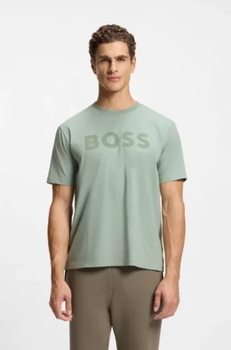 T-Shirt mit tonigem Logo aus Stretch-Baumwolle