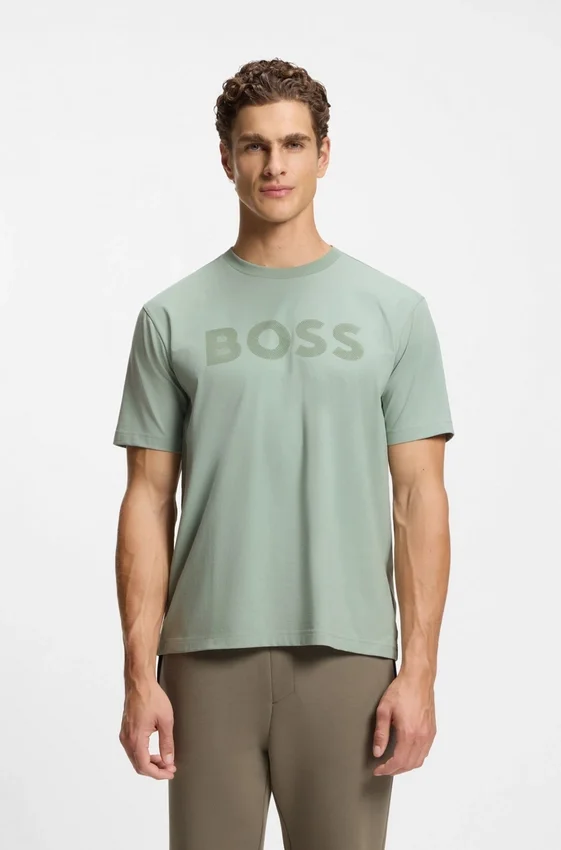T-Shirt mit tonigem Logo aus Stretch-Baumwolle T-Shirt mit tonigem Logo aus Stretch-Baumwolle