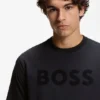 T-Shirt mit tonigem Logo aus Stretch-Baumwolle T-Shirt mit tonigem Logo aus Stretch-Baumwolle