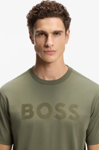 T-Shirt mit tonigem Logo aus Stretch-Baumwolle