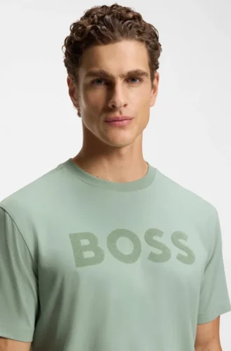 T-Shirt mit tonigem Logo aus Stretch-Baumwolle