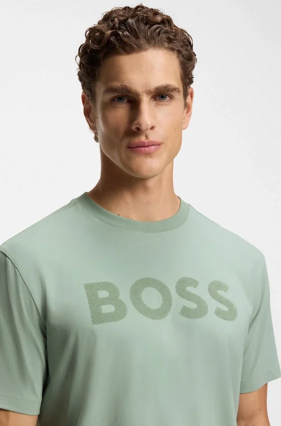 T-Shirt mit tonigem Logo aus Stretch-Baumwolle T-Shirt mit tonigem Logo aus Stretch-Baumwolle