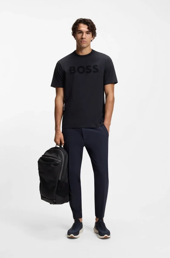 T-Shirt mit tonigem Logo aus Stretch-Baumwolle T-Shirt mit tonigem Logo aus Stretch-Baumwolle