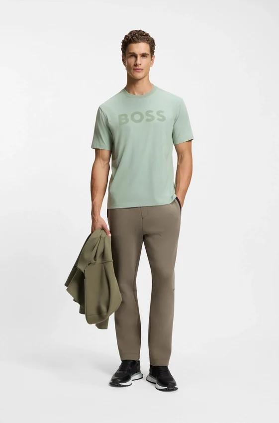 T-Shirt mit tonigem Logo aus Stretch-Baumwolle T-Shirt mit tonigem Logo aus Stretch-Baumwolle