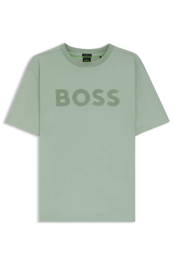 T-Shirt mit tonigem Logo aus Stretch-Baumwolle T-Shirt mit tonigem Logo aus Stretch-Baumwolle