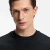 T-Shirt mit vertikalen Streifen aus merzerisierter Baumwolle T-Shirt mit vertikalen Streifen aus merzerisierter Baumwolle