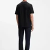T-Shirt mit vertikalen Streifen aus merzerisierter Baumwolle T-Shirt mit vertikalen Streifen aus merzerisierter Baumwolle