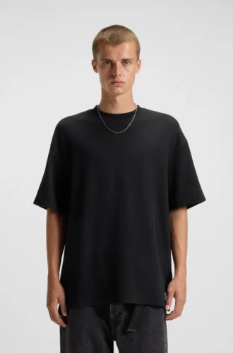 T-Shirt mit Waffelstruktur aus einer Baumwollmischung