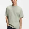 T-Shirt mit Waffelstruktur aus einer Baumwollmischung