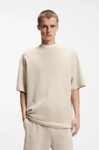 T-Shirt mit Waffelstruktur aus einer Baumwollmischung