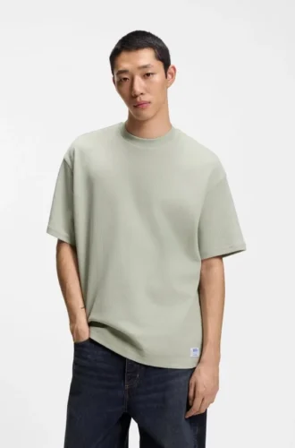 T-Shirt mit Waffelstruktur aus einer Baumwollmischung