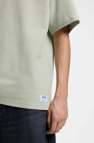 T-Shirt mit Waffelstruktur aus einer Baumwollmischung
