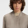 Taillierter Blazer aus Stretch-Woll-Sharkskin