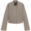 Taillierter Blazer aus Stretch-Woll-Sharkskin