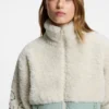 Teddyjacke mit gesticktem Logo und Colour-Blocking
