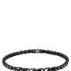 Tennisarmband mit schwarzer Kette und schwarzen Kristallen Tennisarmband mit schwarzer Kette und schwarzen Kristallen