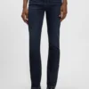 Tiefblaue Slim-Fit-Jeans aus Stretch-Denim