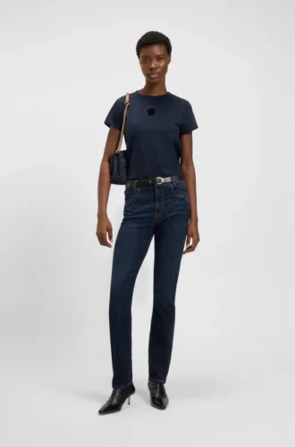 Tiefblaue Slim-Fit-Jeans aus Stretch-Denim