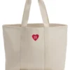 Tote-Bag mit Herz-Logo aus Baumwoll-Canvas