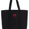 Tote-Bag mit Herz-Logo aus Baumwoll-Canvas