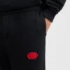 Trainingshose aus Baumwollmischung mit gewachstem Logo