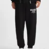Trainingshose mit Logo-Print aus Baumwollfrottee