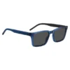 Transparent-blaue Sonnenbrille mit gemusterten Bügeln Transparent-blaue Sonnenbrille mit gemusterten Bügeln