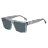 Transparent-blaue Sonnenbrille mit Logo-Plakette Transparent-blaue Sonnenbrille mit Logo-Plakette