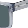 Transparent-blaue Sonnenbrille mit Logo-Plakette Transparent-blaue Sonnenbrille mit Logo-Plakette