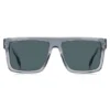 Transparent-blaue Sonnenbrille mit Logo-Plakette Transparent-blaue Sonnenbrille mit Logo-Plakette