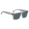 Transparent-blaue Sonnenbrille mit Logo-Plakette Transparent-blaue Sonnenbrille mit Logo-Plakette