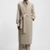 Trenchcoat aus Schurwolle mit Gürtel