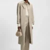 Trenchcoat aus Schurwolle mit Gürtel