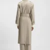 Trenchcoat aus Schurwolle mit Gürtel