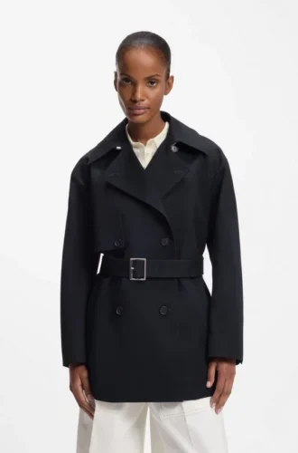 Trenchcoat mit Gürtel aus Baumwolle