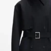 Trenchcoat mit Gürtel aus Baumwolle