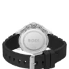 Troper-Uhr mit schwarzem Zifferblatt und Silikonarmband