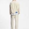 Truckerjacke in lockerer Passform aus ecrufarbenem Denim