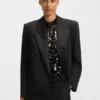 Tuxedo-Blazer in Relaxed-Fit aus Twill aus Schurwolle