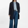 Twill-Mantel im Blazer-Stil