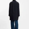 Twill-Mantel im Blazer-Stil