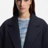 Twill-Mantel im Blazer-Stil