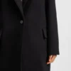 Twill-Mantel im Blazer-Stil
