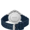 Uhr mit blauem Zifferblatt und Silikonarmband