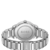 Uhr mit H-Glied-Armband und gebürstetem orangefarbenem Zifferblatt